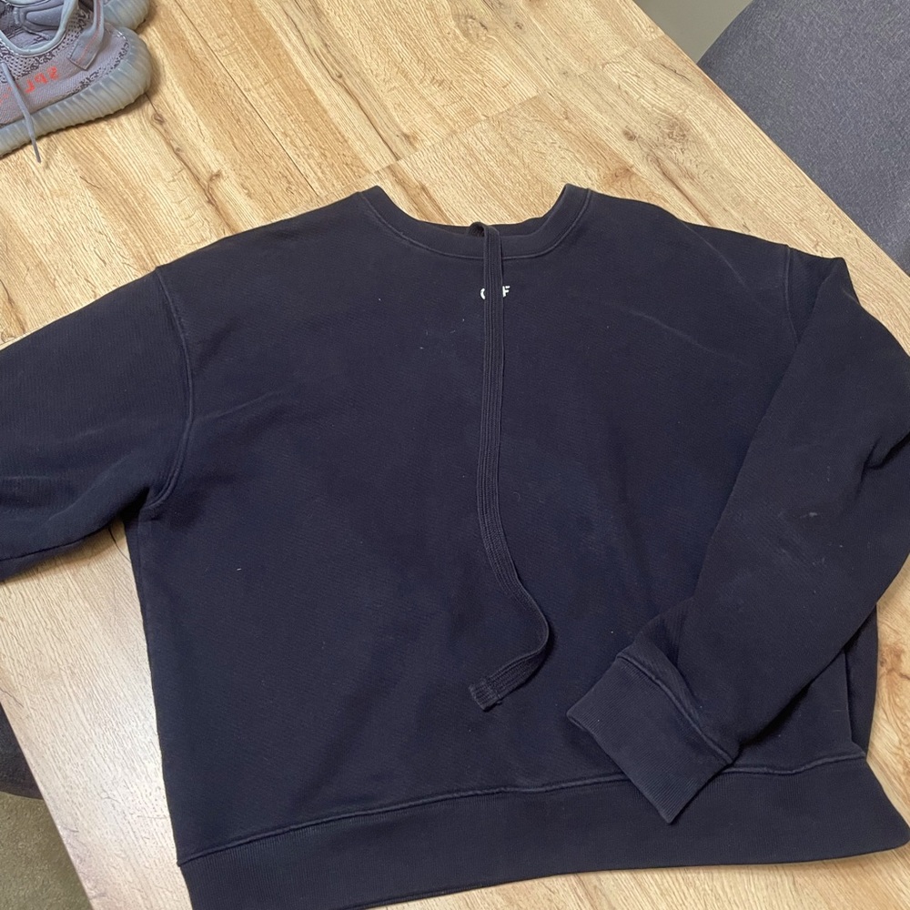 MENS OFF WHITE LONG SLEEVE PULLOVER